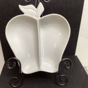 White Porcelain Divided candy dish